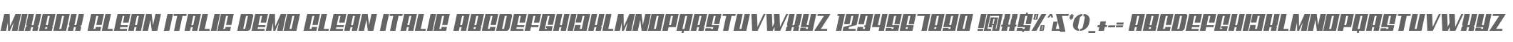Mixbox Clean Italic Demo Clean Italic