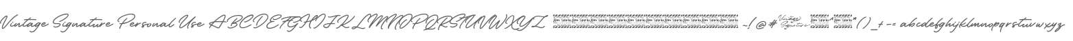 Vintage Signature Personal Use