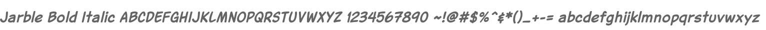 Jarble Bold Italic