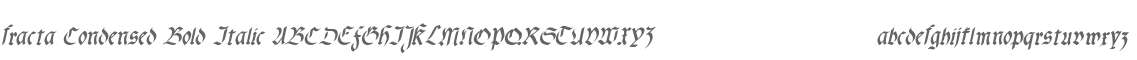 fracta Condensed Bold Italic