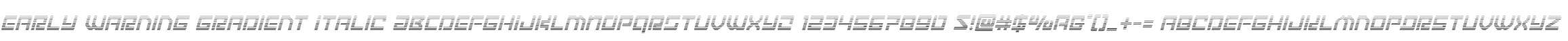 Early Warning Gradient Italic