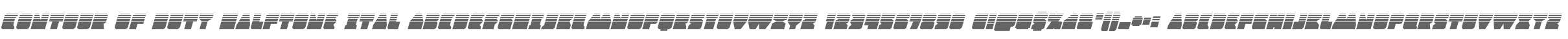 Contour of Duty Halftone Ital