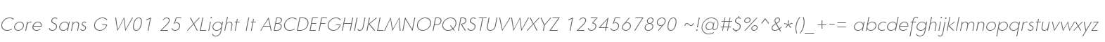 Core Sans G W01 25 XLight It