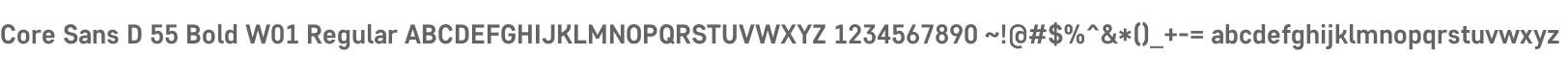 Core Sans D 55 Bold W01 Regular