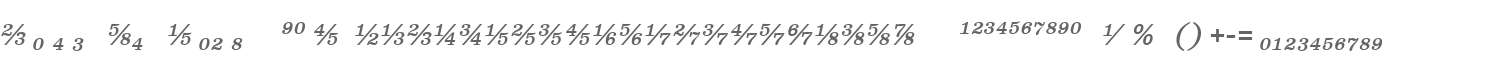 Clarendon Text Fractions W90 It
