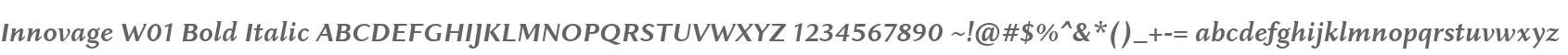 Innovage W01 Bold Italic