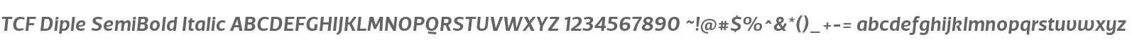TCF Diple SemiBold Italic