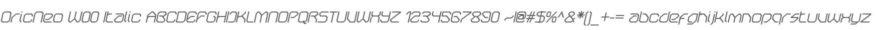 OricNeo W00 Italic