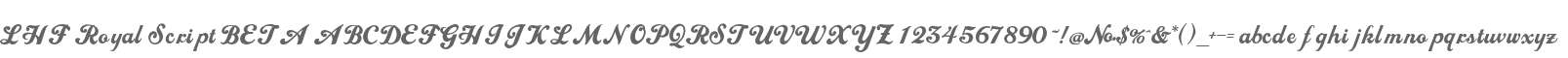LHF Royal Script BETA