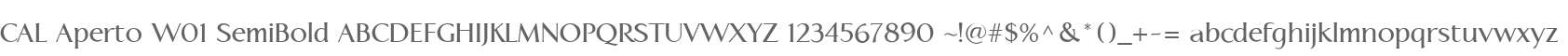 CAL Aperto W01 SemiBold