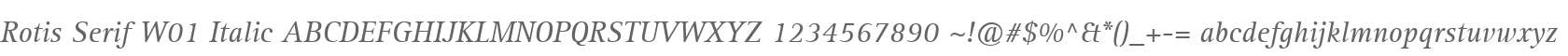 Rotis Serif W01 Italic