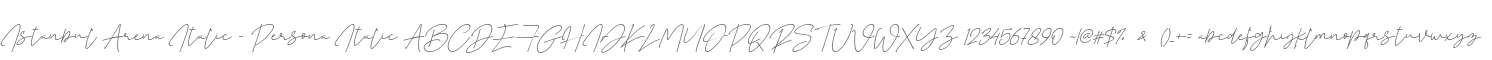 Istanbul Arena Italic - Persona