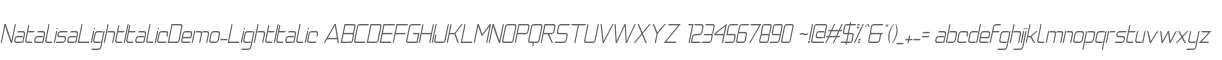 NatalisaLightItalicDemo-LightItalic