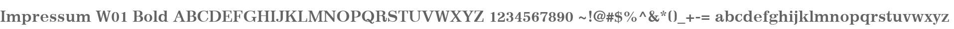 Impressum W01 Bold