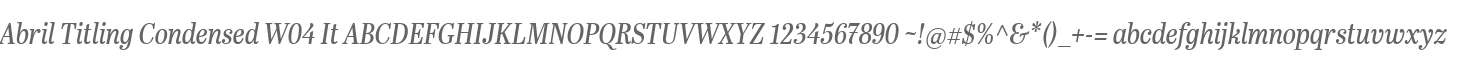 Abril Titling Condensed W04 It