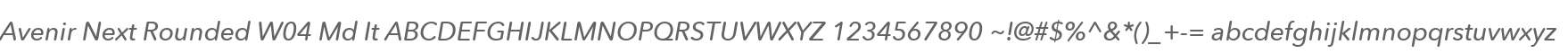 Avenir Next Rounded W04 Md It