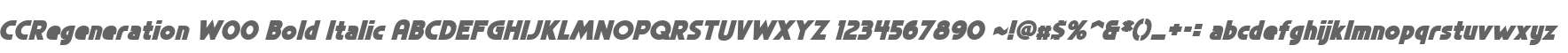 CCRegeneration W00 Bold Italic