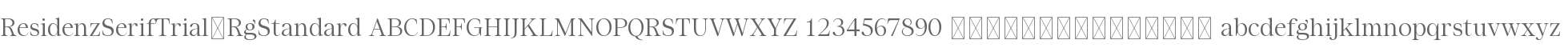 Residenz Serif Trial Regular Standard