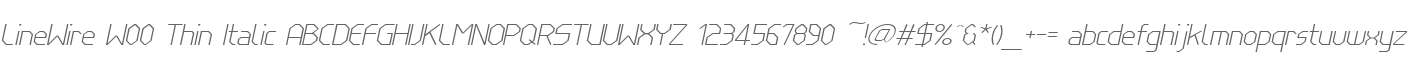 LineWire W00 Thin Italic
