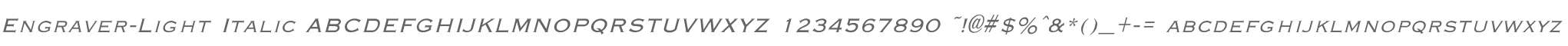 Engraver-Light Italic