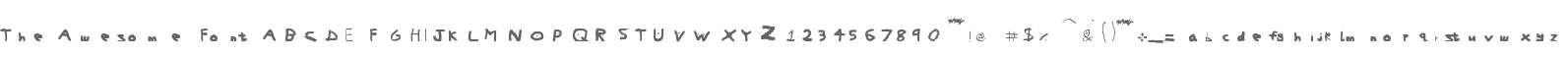 The Awesome Font