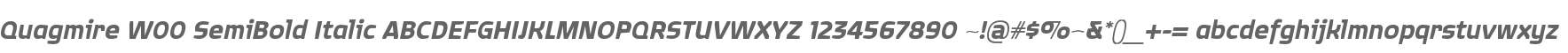 Quagmire W00 SemiBold Italic