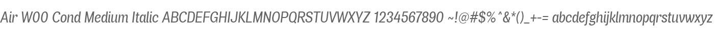 Air W00 Cond Medium Italic