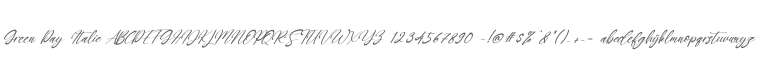Green Day Italic