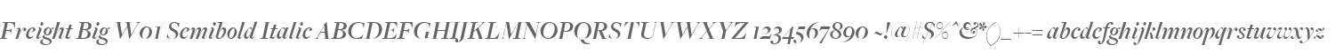 Freight Big W01 Semibold Italic