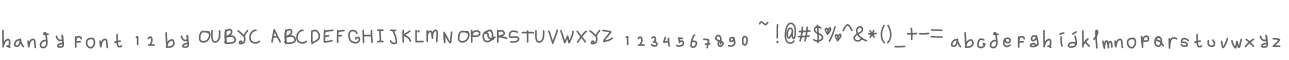 handy font 12 by OUBYC