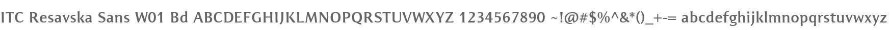 ITC Resavska Sans W01 Bd