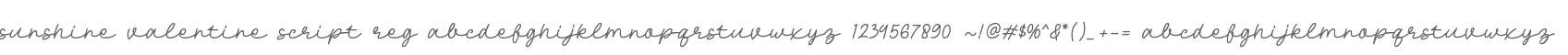 Sunshine Valentine Script