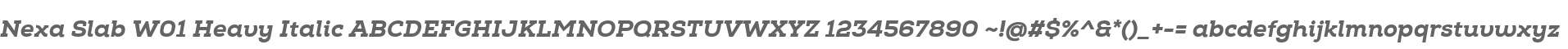 Nexa Slab W01 Heavy Italic