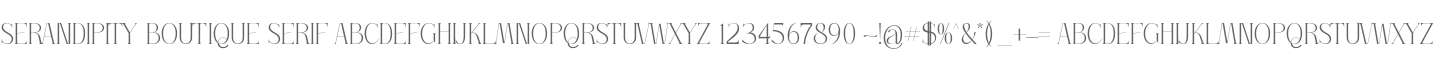 Serandipity Boutique Serif