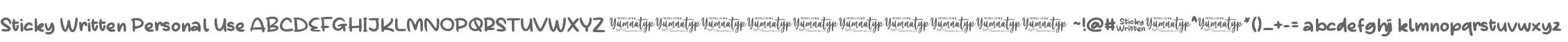 Sticky Written Personal Use