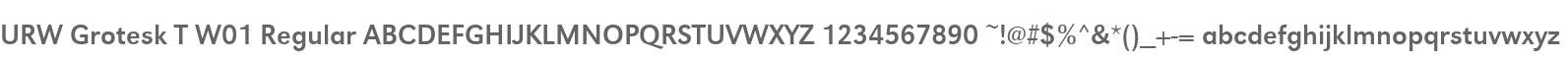 URW Grotesk T W01 Regular