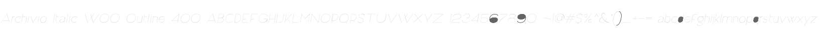 Archivio Italic W00 Outline 400