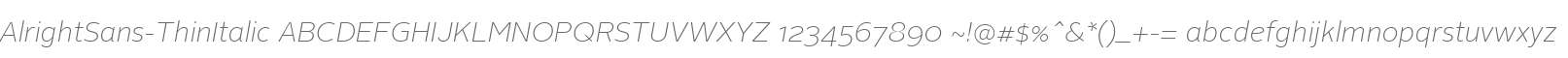AlrightSans-ThinItalic