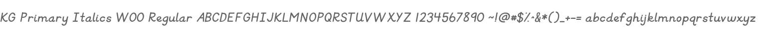 KG Primary Italics W00 Regular