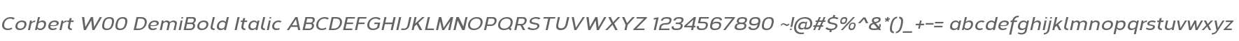 Corbert W00 DemiBold Italic