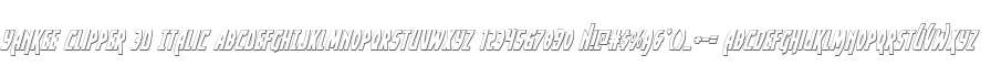 Yankee Clipper 3D Italic