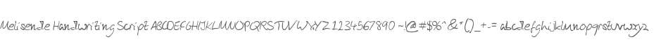 Melisende Handwriting Script