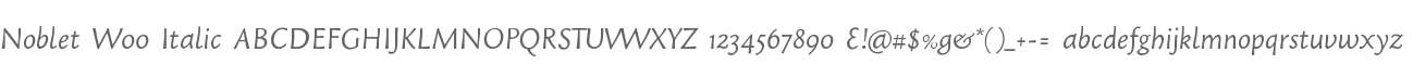 Noblet W00 Italic