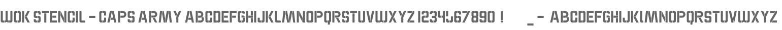 WOK STENCIL - CAPS ARMY