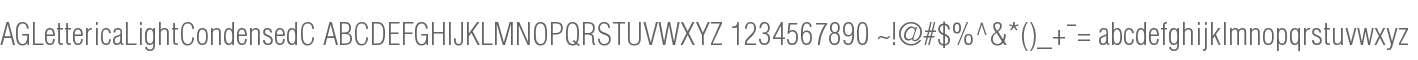 AGLettericaLightCondensedC