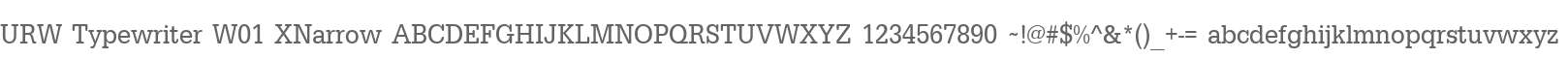 URW Typewriter W01 XNarrow