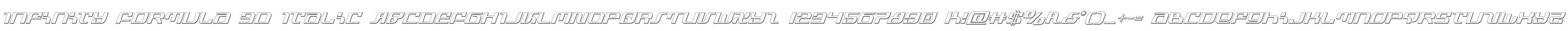 Infinity Formula 3D Italic