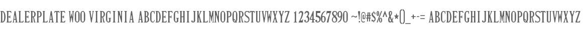 Dealerplate W00 Virginia