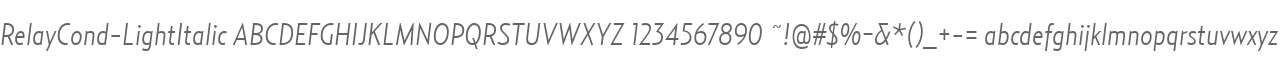 RelayCond-LightItalic