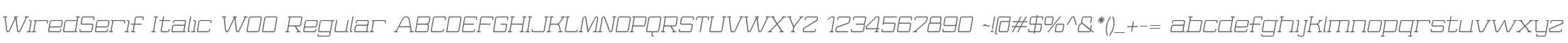 WiredSerif Italic W00 Regular